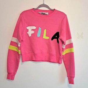 Neon FILA crop sweatshirt